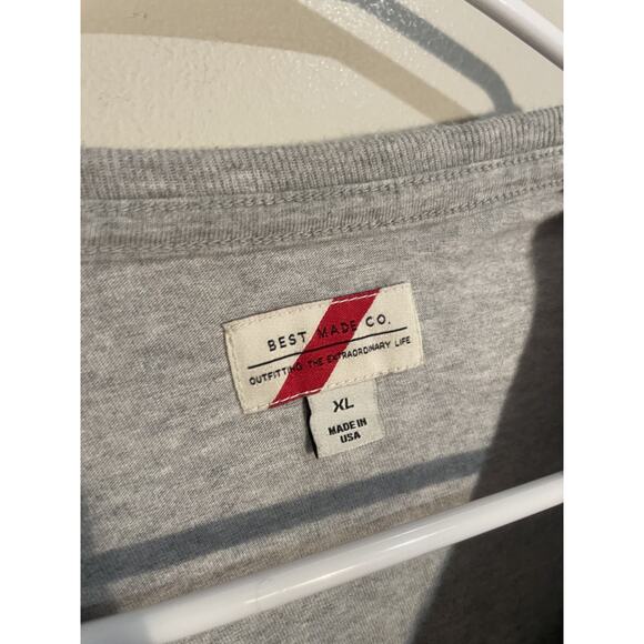 Best Made Co Long Sleeve Pocket T-Shirt Mens XL Gray Supima Cotton US Made - Picture 3 of 9